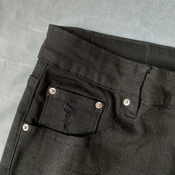 Amiri Embroidered Silver Lettering Skinny Jeans - Picture 3 of 8